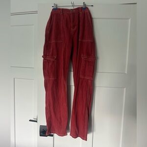 White Fox Boutique Red Cargo Pants